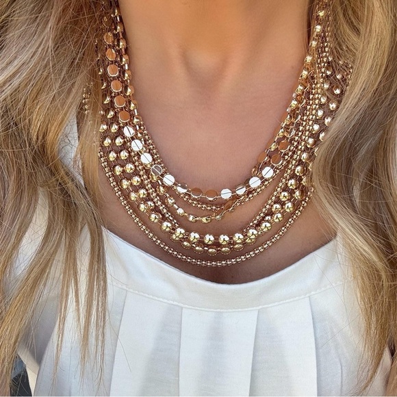 Park Lane Jewelry - Park Lane ZELDA Gold Multi-Strand Statement Necklace, 5 Strands, 16”+3”, NWT